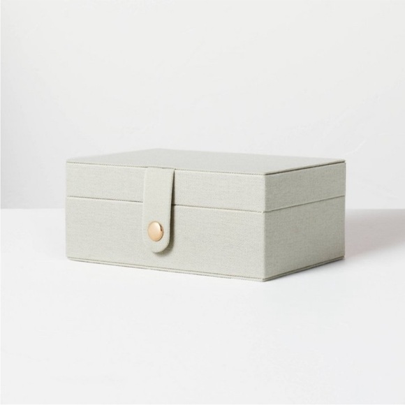 HEARTH & HAND NWT fabric storage box -light green -small - Picture 1 of 6
